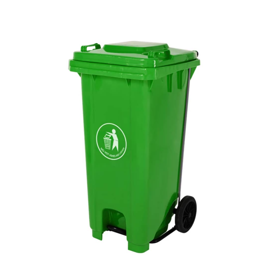 Heavy-Duty Mobile Plastic Waste Bin with Lid 240ltrs