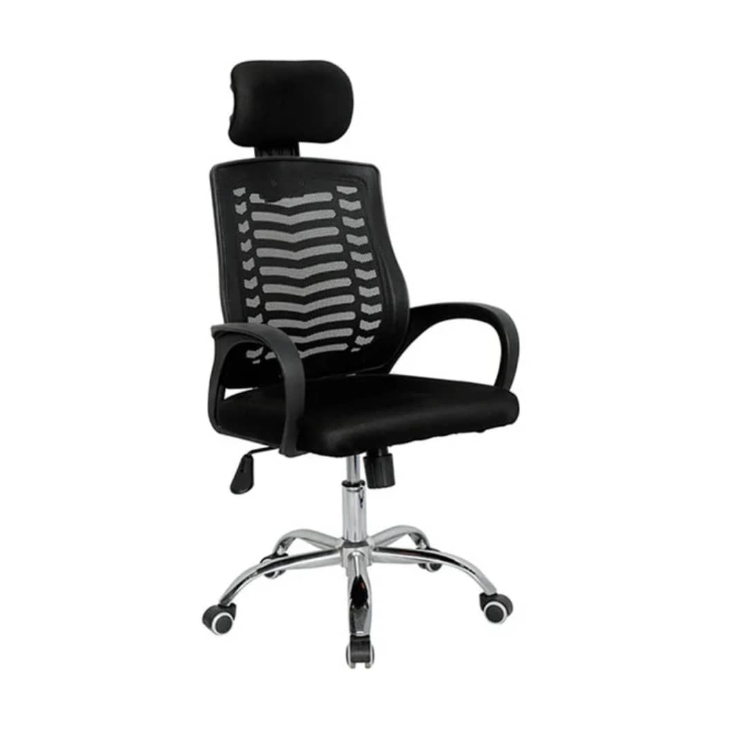 Ergonomic Mesh Office Chair with Headrest & Lumbar Support – Adjustable Swivel Executive Chair